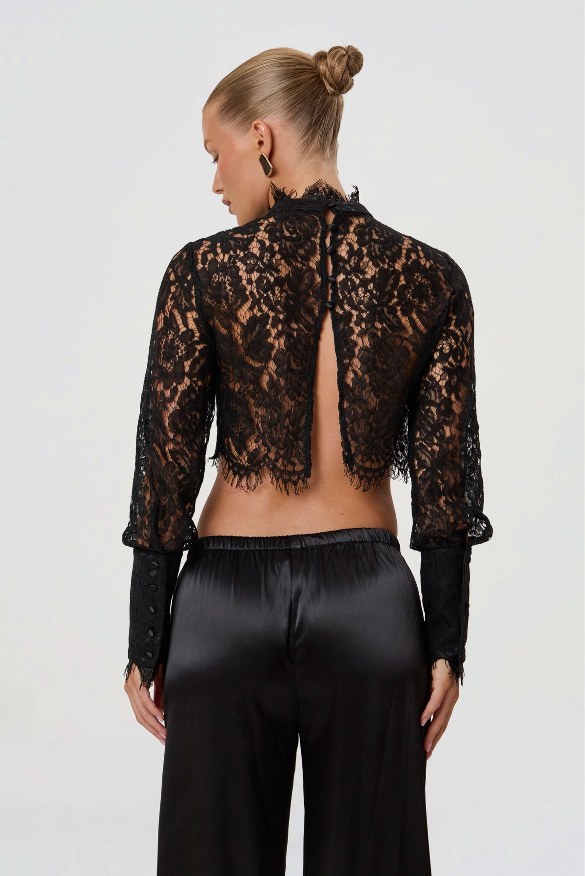 ARABELLA LACE BLOUSE | BLACK-6