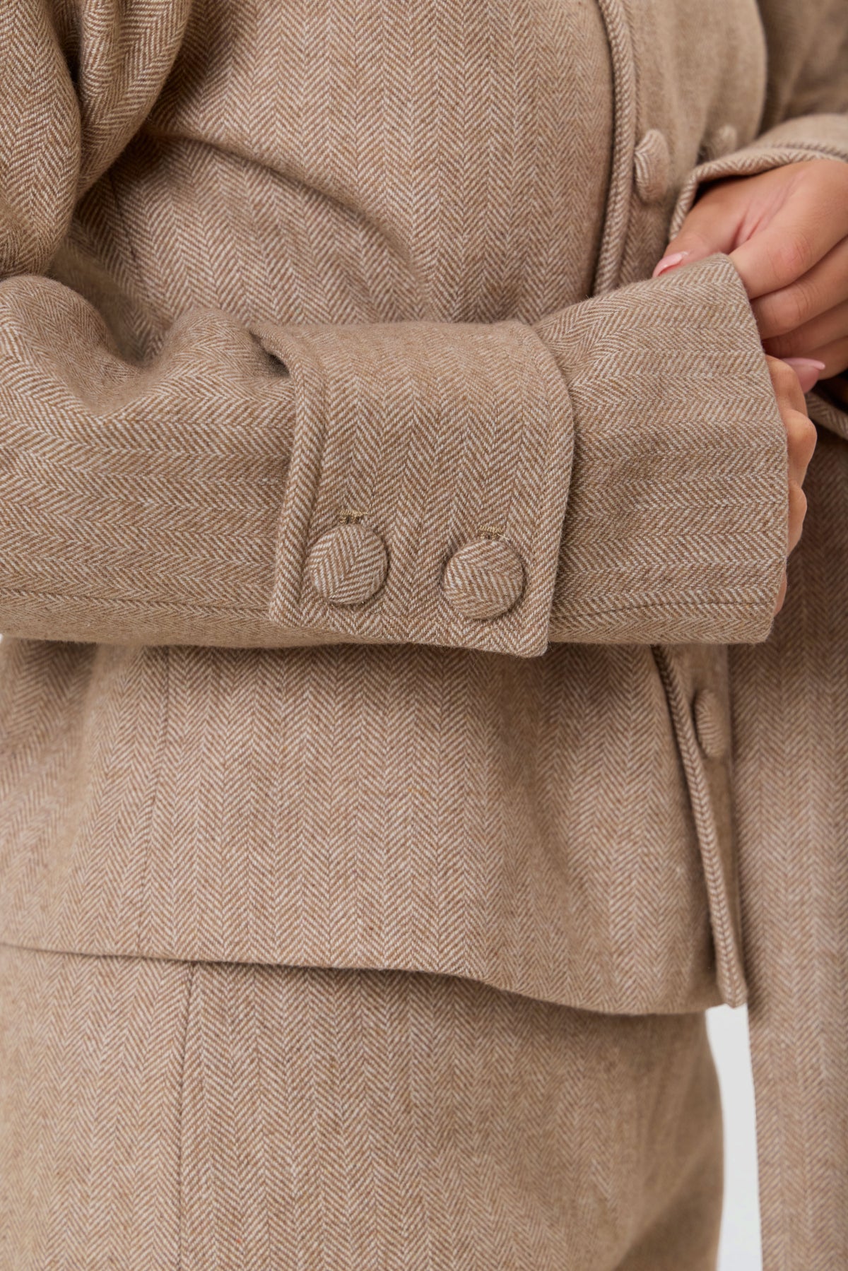 RHOE STRUCTURED BELT BLAZER | HERRINGBONE-5