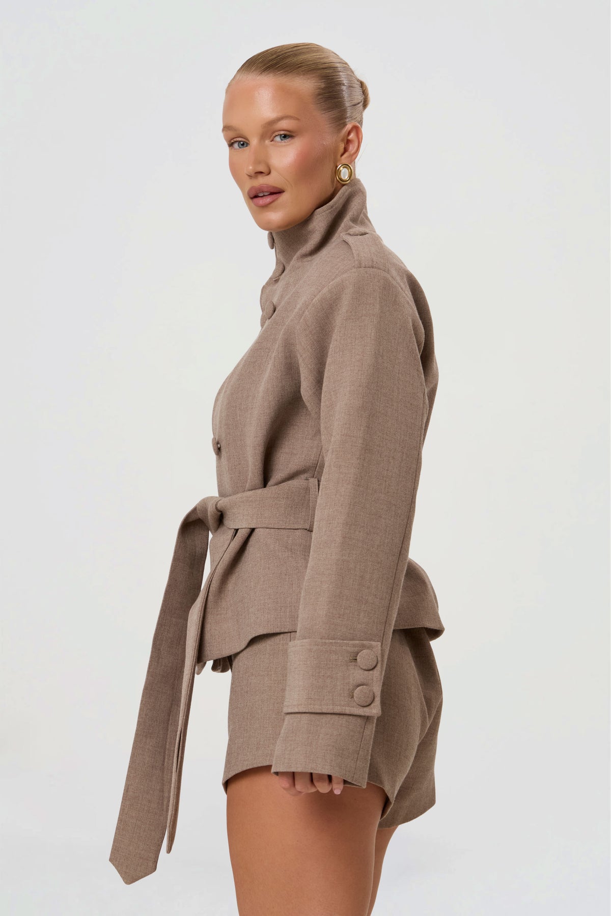 RHOE STRUCTURED TIE WASIT BLAZER | TAUPE-4
