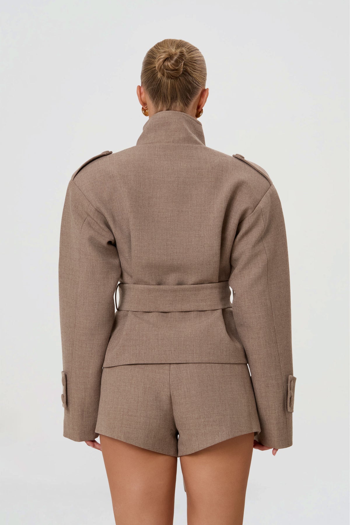 RHOE STRUCTURED TIE WASIT BLAZER | TAUPE-3