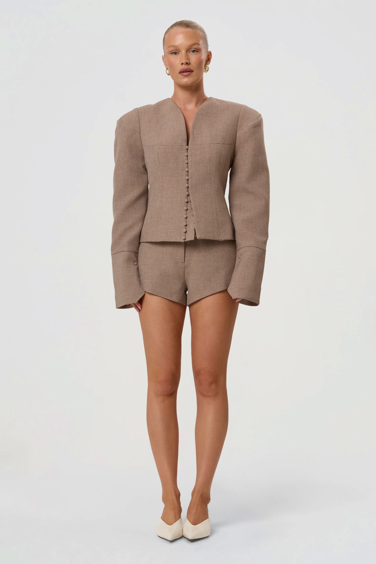 MARGOT BUTTON BLAZER | TAUPE-7