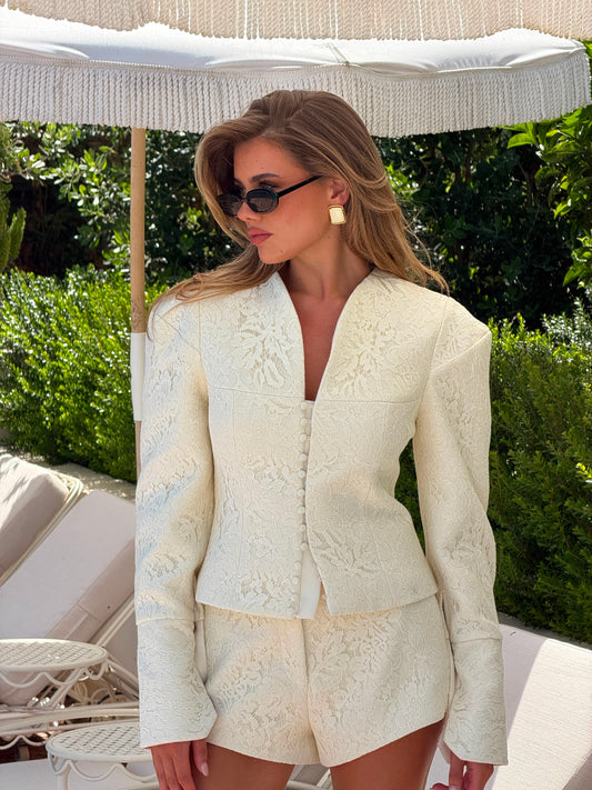 MARGOT STRUCTURED BLAZER | CREAM