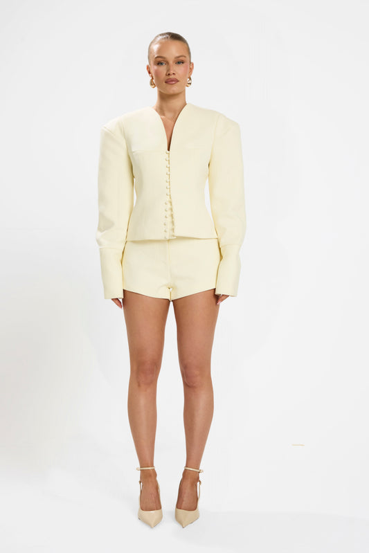 MARGOT STRUCTURED BLAZER | BUTTER LEMON
