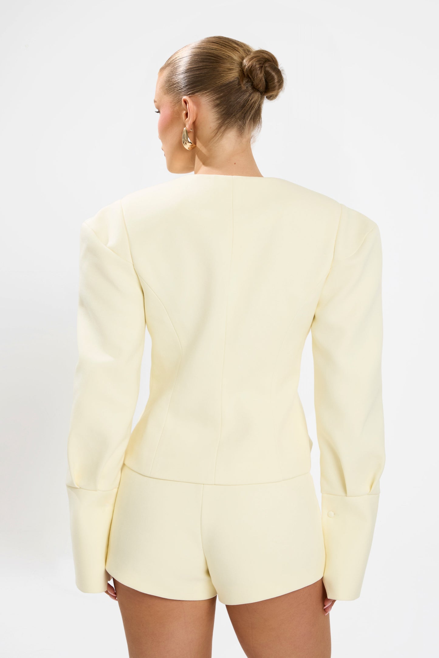MARGOT TAILORED MICRO SHORTS | BUTTER LEMON