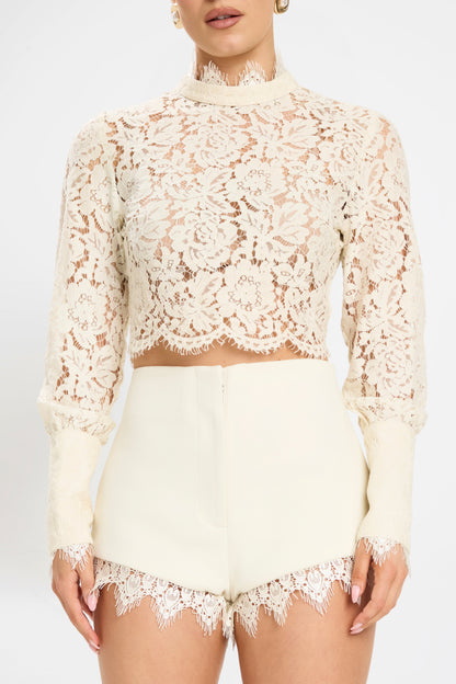 ARABELLA LACE BOUSE | IVORY CREAM