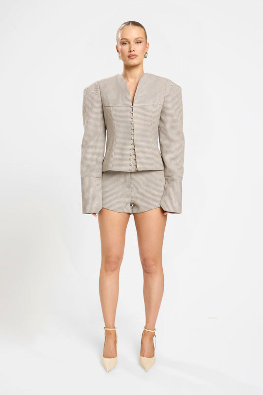 MARGOT STRUCTURED BLAZER | CHECKED