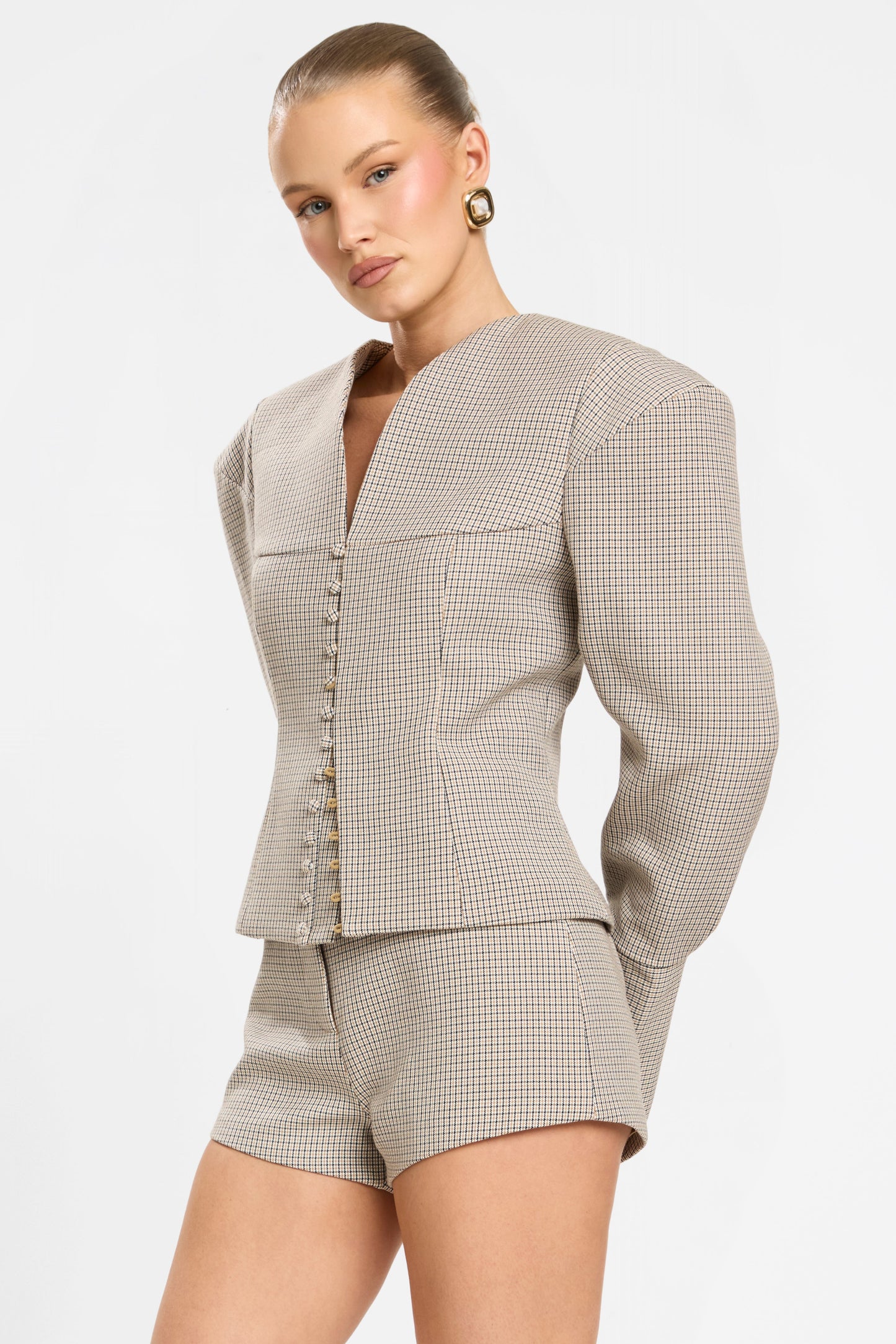 MARGOT STRUCTURED BLAZER | CHECKED