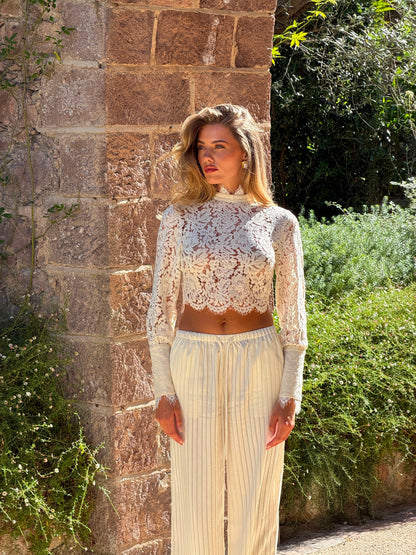 ARABELLA LACE BOUSE | IVORY CREAM