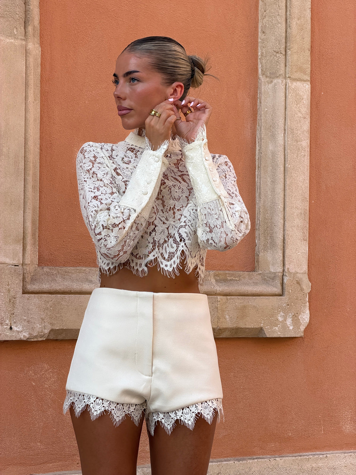 ARABELLA LACE BOUSE | IVORY CREAM